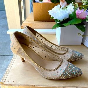 David’s Bridal kitten wedding heels